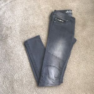 Express | Gray Moto Jeans
